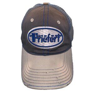 Priefert Rodeo & Ranch Equipment Vintage Wash Trucker Mesh Hat Blue & Gray